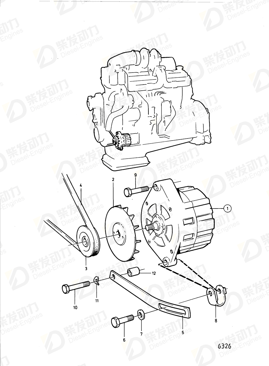 VOLVO Pulley 823006 Drawing